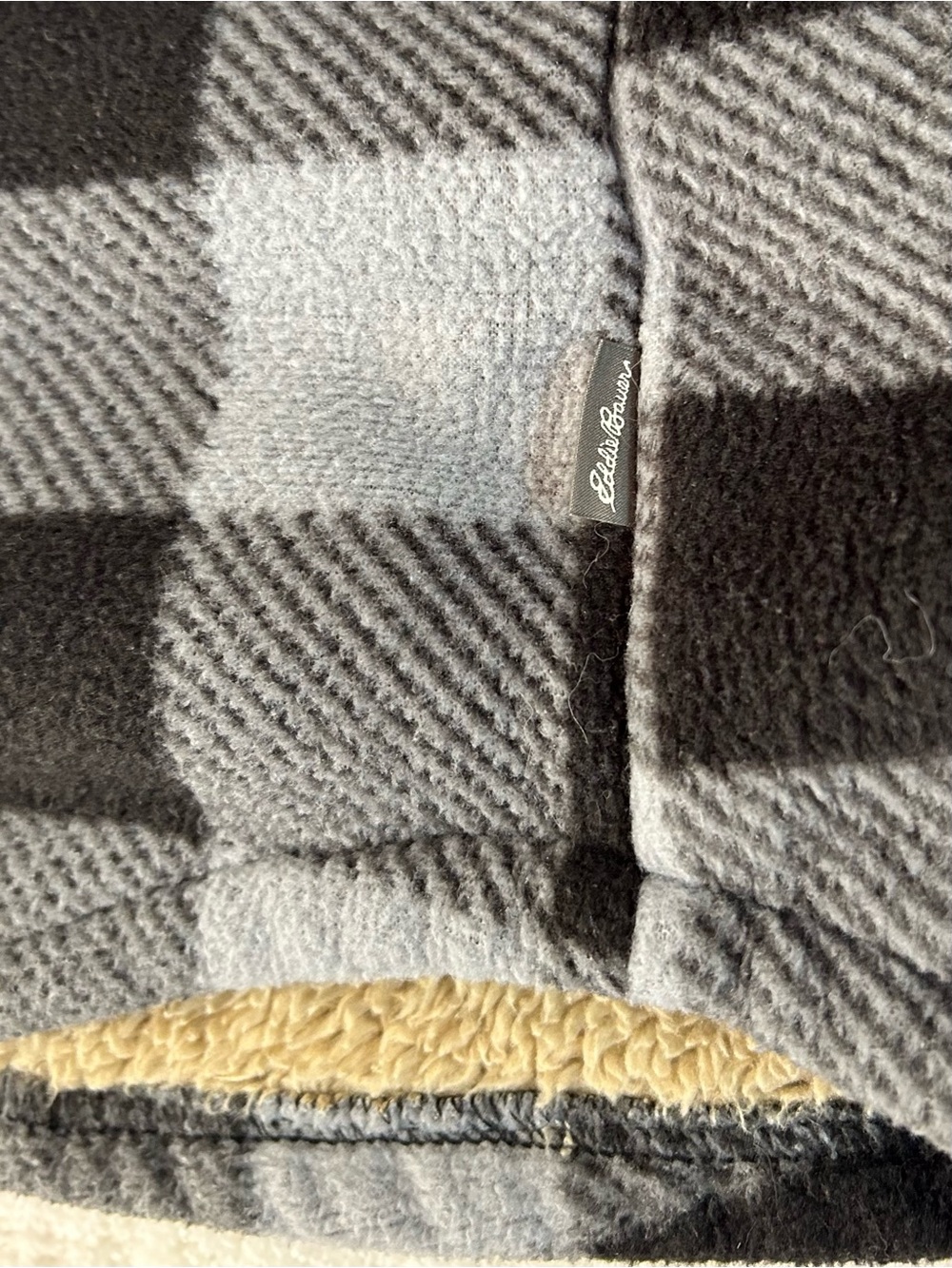 Eddie Bauer Boys Kids 8 Sherpa Lined Buffalo Plaid Shacket Jacket - Picture 10 of 10